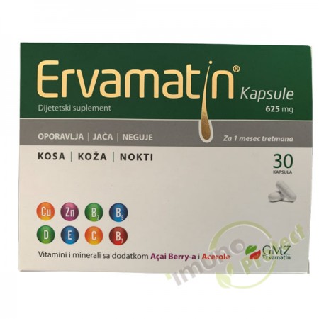 Ervamatin kapsule 625 mg