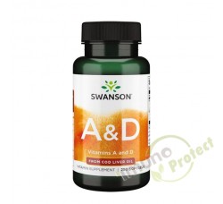 Vitamin A i D Swanson, 250 kapsula