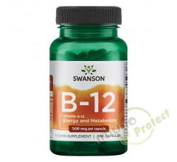 Vitamin B-12 Swanson, 500 mcg 100 kapsula