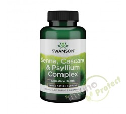 Sena, psilium i kaskara kompleks, Swanson, 90 kapsula 