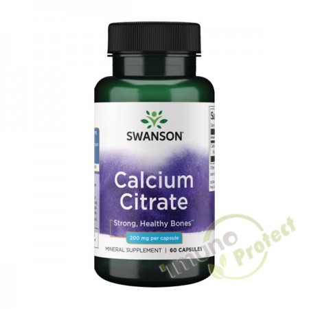 Kalcijev citrat Swanson, 200 mg