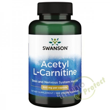 Acetyl L-Carnitine Swanson 500 mg, 100 kapsula