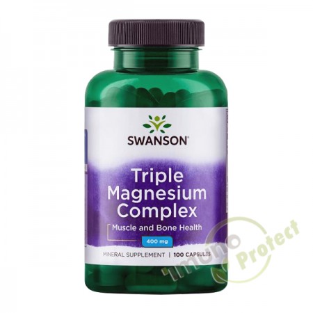 Trostruki magnezij kompleks Swanson, 400mg 100 kaps 