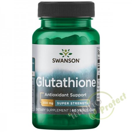 L-glutation Swanson 200 mg, 60 vege kapsula