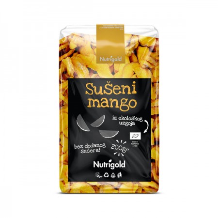 Sušeni mango Nutrigold - Organski, 200g