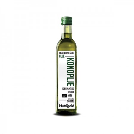 Ulje konoplje Nutrigold - organsko hladno prešano, 500ml