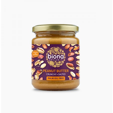 Maslac od kikirikija hrskavi organski Biona, 500g 
