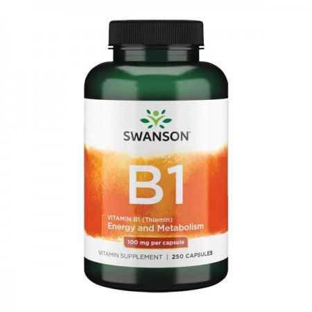 Vitamin B1 Tiamin Swanson, 100 mg 250 kapsula