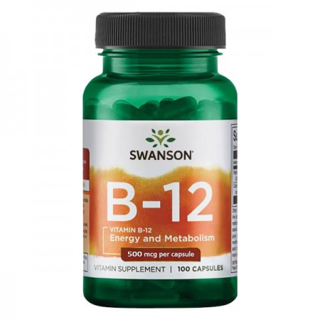 Vitamin B-12 Swanson, 500 mcg 100 kapsula