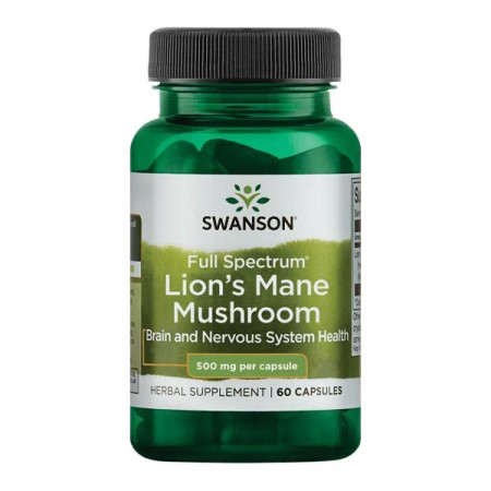 Lavlja griva Swanson 500 mg, 60 caps