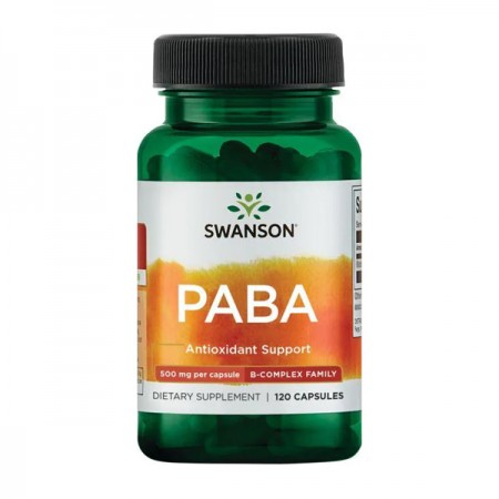 PABA - para-aminobenzojeva kiselina Swanson, 500 mg 120 kapsula