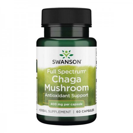 Chaga gljive Swanson, 400 mg, 60 kapsula 