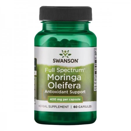 Moringa Swanson, 400 mg 60 kapsula