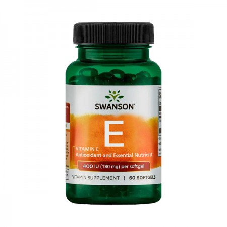 Vitamin E Swanson, 180 mg (400 IU) 60 kapsula