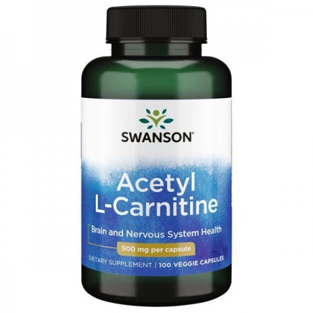Acetyl L-Carnitine Swanson 500 mg, 100 kapsula