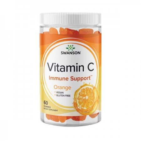 Gumeni bomboni s vitaminom C za odrasle Swanson - naranča