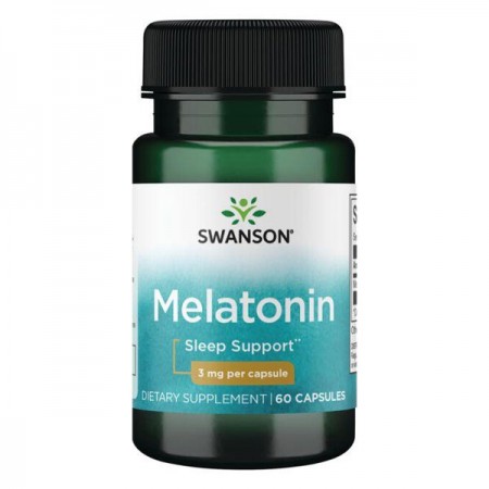 Melatonin Swanson 3mg,  60 kapsula 
