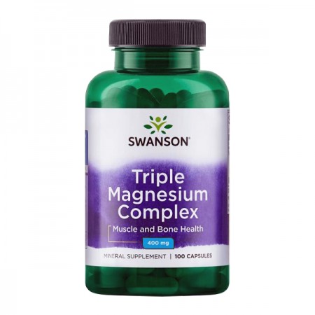 Trostruki magnezij kompleks Swanson, 400mg 100 kaps 