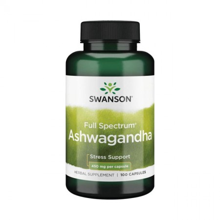 Ashwagandha Swanson, 450 mg 100 kapsula