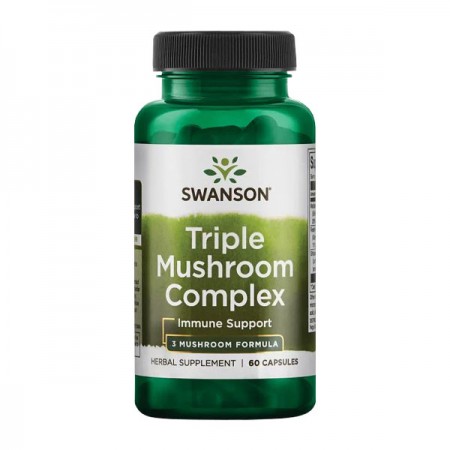 3x ekstrakt gljiva  Triple Mushroom Complex Swanson, 600 mg