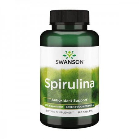 Spirulina tablete Swanson, 500 mg 