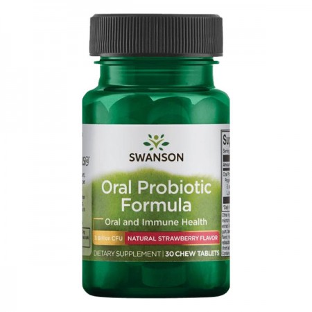 Oralna probiotička formula s prirodnim okusom jagode Swanson