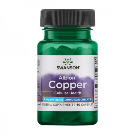 Bakar kelirani (Albion) Swanson, 2mg, 60 kapsula