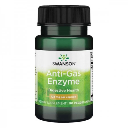 Anti-Gas Enzyme Swanson, 123 mg 90 kapsula